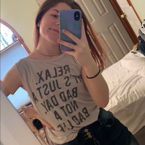 “relax, it’s just a bad day. not a bad life”